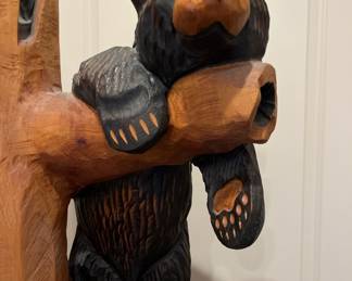 Rare Jeff Fleming Hand Carved Big Sky Carvers Tree