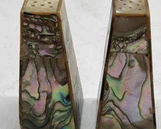 Vintage Abalone Salt and Pepper Shaker
