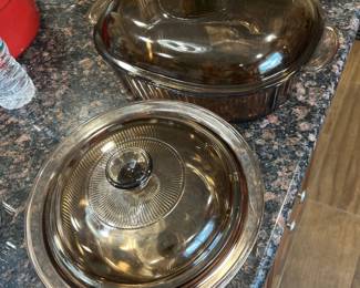 Vintage Pyrex Smoked Colored Casserole Dish 