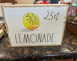 Rae Dunn Lemonade Sign 