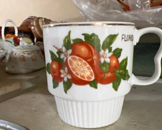 vintage florida orange novelty 1970s mug 