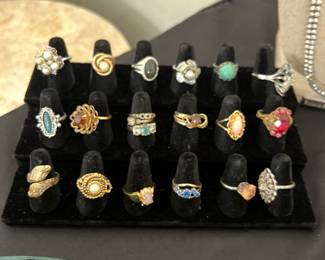Gold cocktail rings 