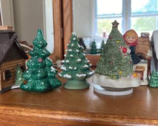 vintage ceramic christmas trees 