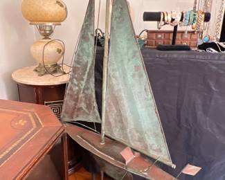 vintage model sailboat 