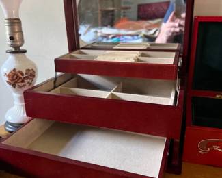 3 tier wooden jewelry box 