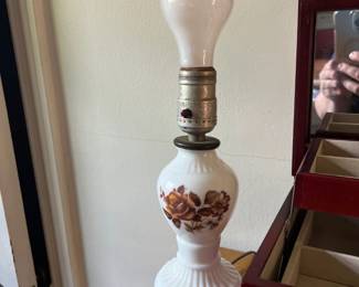 mid century porcelain table lamp 