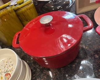 Mario Batali Enameled Cast Iron Red Pot
