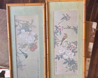 Japanese Handpainted Bird Scenes 