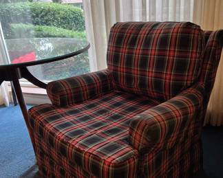 Plaid Down Club Chairs~$75.00 Each