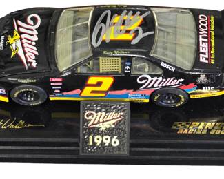 Rusty Wallace autographed Miller Lite diecast car 1:24 scale