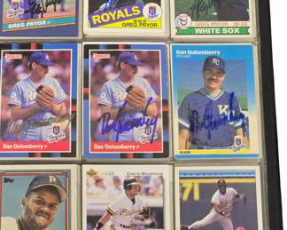 Autographed baseball cards including Royals cards