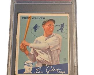 1934 Goudey #39 Fred Walker Graded 4