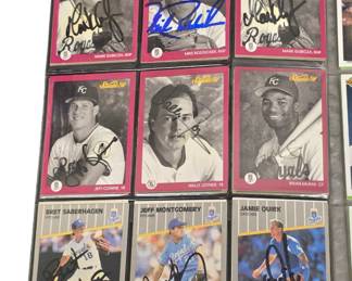 Royals autographed cards