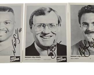 Neil Smith,Marty Shottenheimer,Nick Lowery Autographed photos