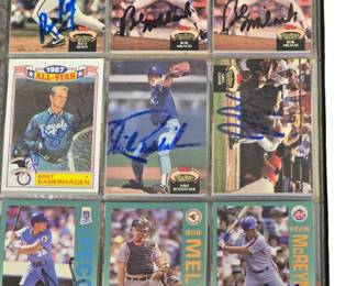 autographed baseball cards including Royals
