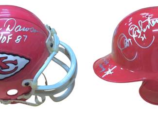 Len Dawson Autographed mini helmet
