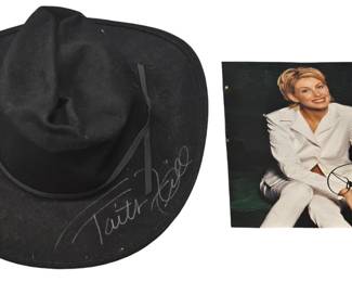 Autographed Faith hill hat and picture