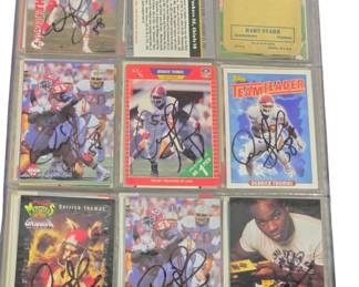 Derrick Thomas autographed cards