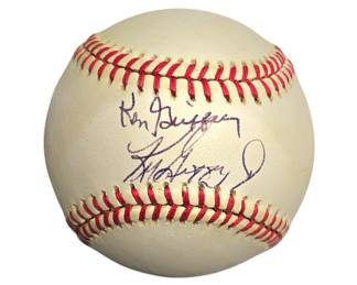 Ken Griffey and Ken Griffey Jr. autographed baseball