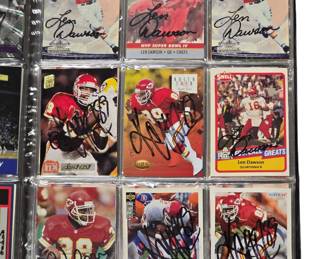 Autographed Chiefs player cards