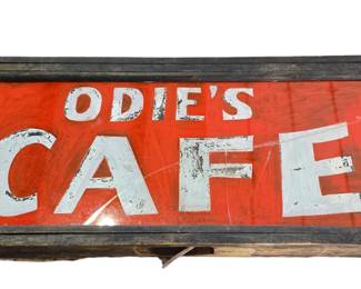 Early Odies Cafe sign