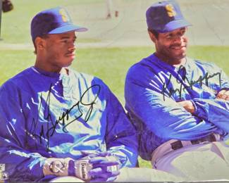 Ken Griffey Junior and Sr autographs