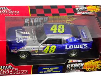 Autographed Jimmy Johnson Lowes 1969 Camaro diecast car 1:18 scale