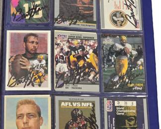 Bart Starr autographed cards