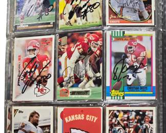 Autographed Chiefs player cards