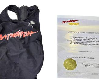 Baywatch swimsuit with certificate of authenticy