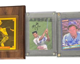 Autographed cards including by George Brett