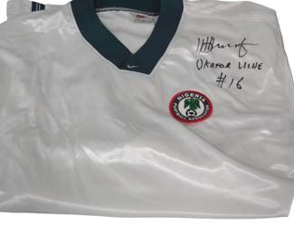 Uche Okafor autographed soccer   jersey