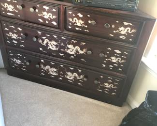 Chinese mother of pearl inlaid dresser