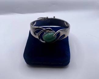 Modernist aventurine bracelet cuff