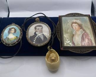 Antique miniature portraits