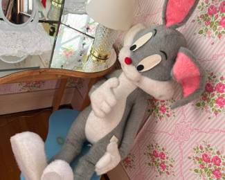 416 Vintage Life Size Poseable Plush Bugs Bunnymin