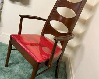 416 MCM Kent Coffey Perspecta Walnut Dining Armchair X2min