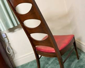 416 MCM Kent Coffey Perspecta Walnut Dining Chair X4min