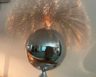 416 MCM Fantasia Products Fiber Optic Chrome Orb Lampmin