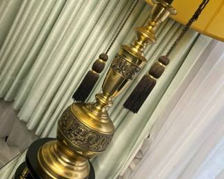 416 Vintage XL Brass Table Lamp Detailmin