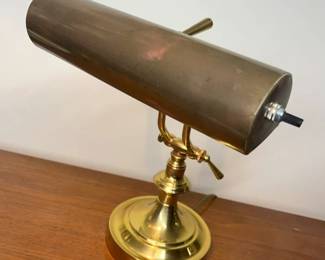 416 Vintage Brass Bankers Desk Lampmin