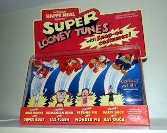 McDonalds Happy Meal Super Looney Tunes Display.