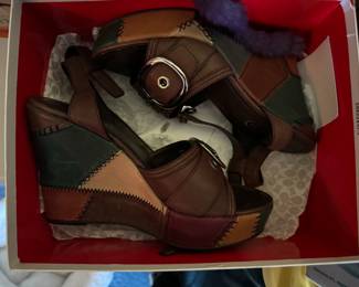 Brand new Coach wedge sandles