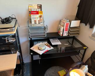 Computer desk and gear