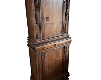     17th Century Wood Cabinet 
        European item was also purchased from the William Randolph Estate and originally in the Heart Castle.