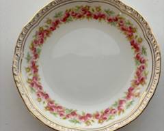 Pitkin & Brooks gold & floral bowls 