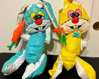 Vintage inflatable bunnies, more in other colors 