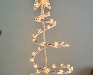 Yard lighted Christmas tree 1 of 2 