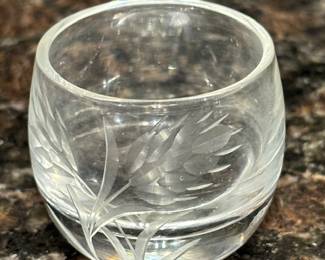 1 of 2 Small Glasses 