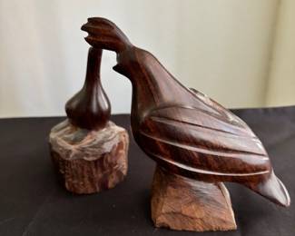 Wooden carved quail 